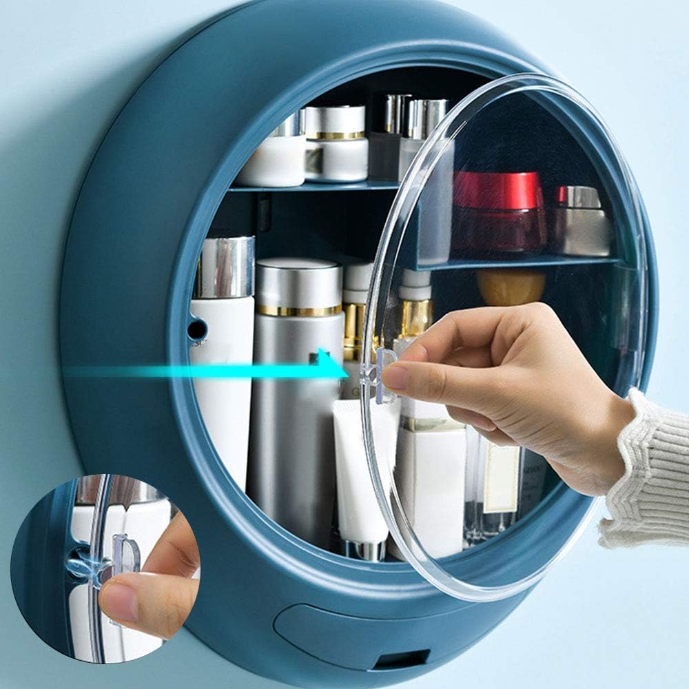 Wall-Mounted Oval Shape Organizer – Cosmetic & Accessory Storage Box