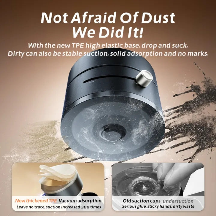 Vacuum Suction Magnetic Mobile Holder | Strong Dashboard Phone Mount | Adjustable Foldable Car & Home Phone Stand