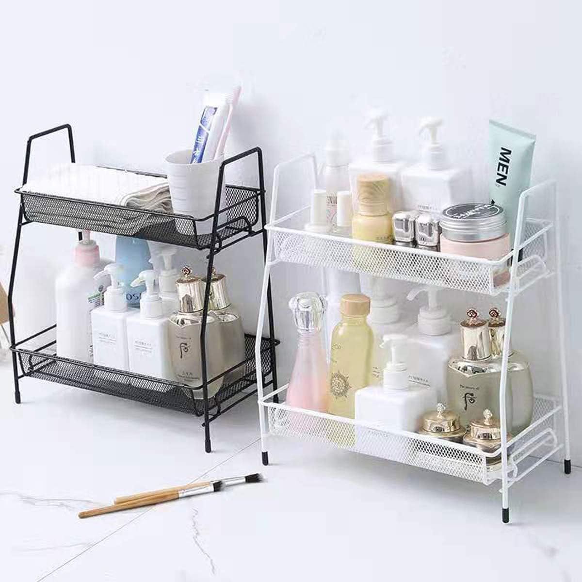 2 Layer Kitchen Stand – Foldable Countertop Spice & Storage Rack