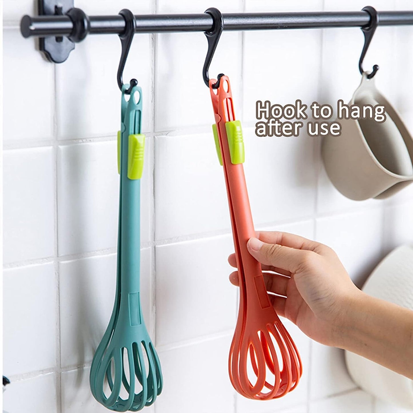 2-in-1 Egg Beater & Food Clip – Multipurpose Kitchen Tool