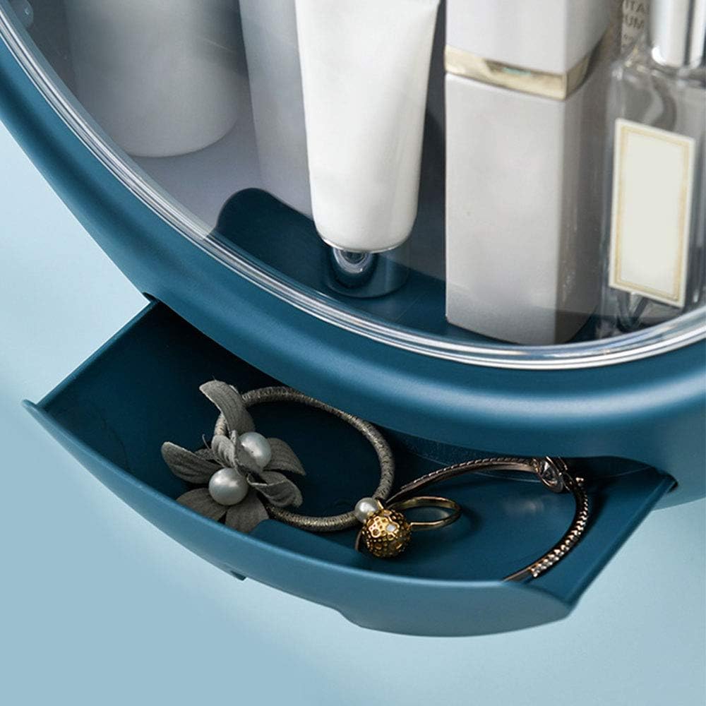 Wall-Mounted Oval Shape Organizer – Cosmetic & Accessory Storage Box