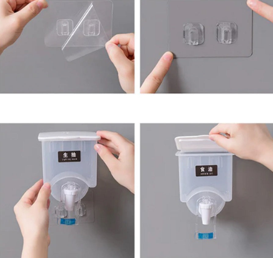 Wall-Mounted Oil Dispenser – Leak-Proof Liquid Seasoning Bottle for Kitchen