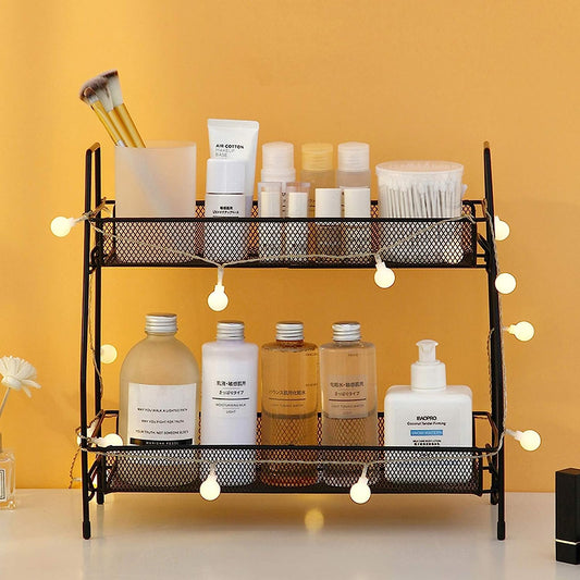 2 Layer Kitchen Stand – Foldable Countertop Spice & Storage Rack