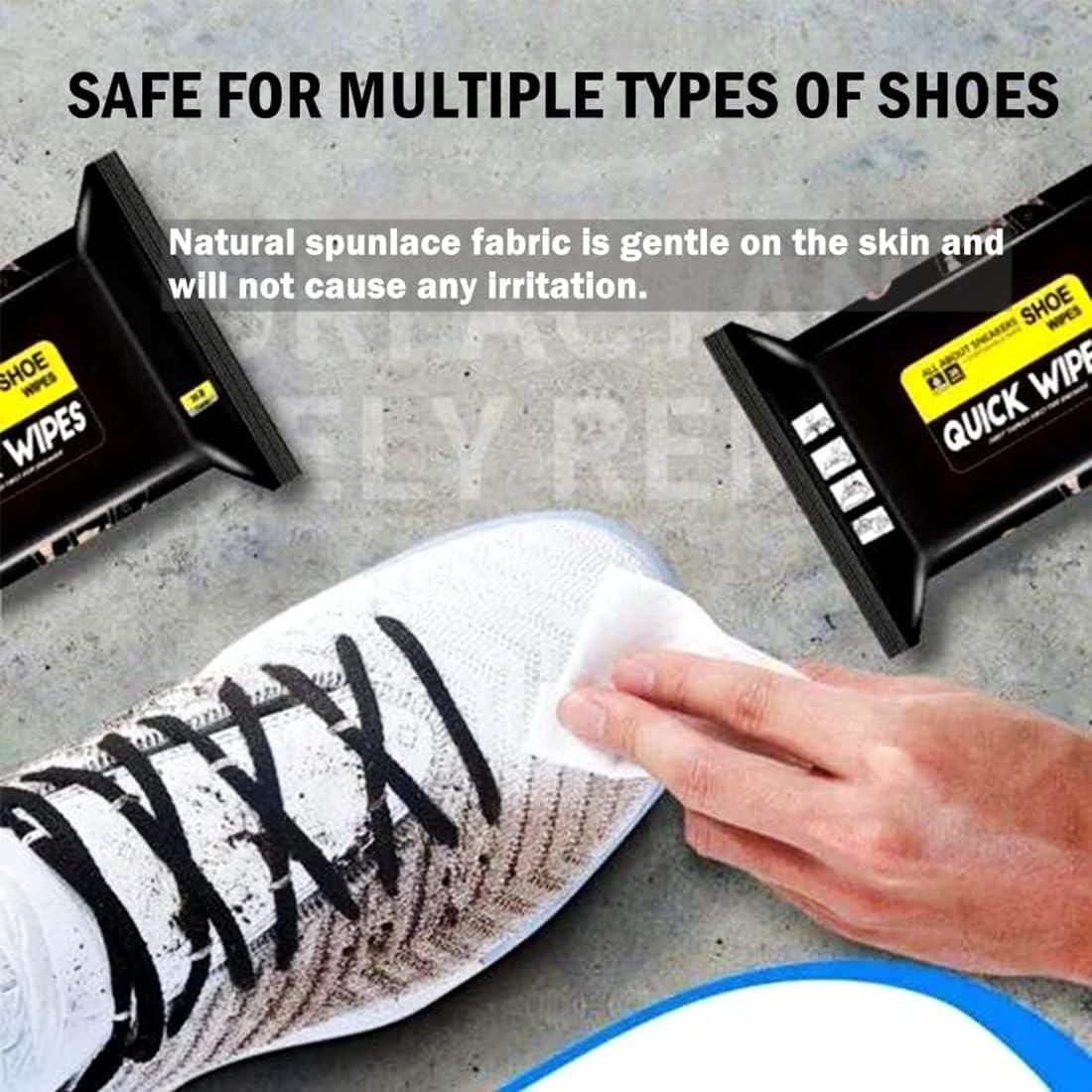 White Shoe Quick Wipes – Instant Sneaker Cleaner for Dirt & Scuff Removal