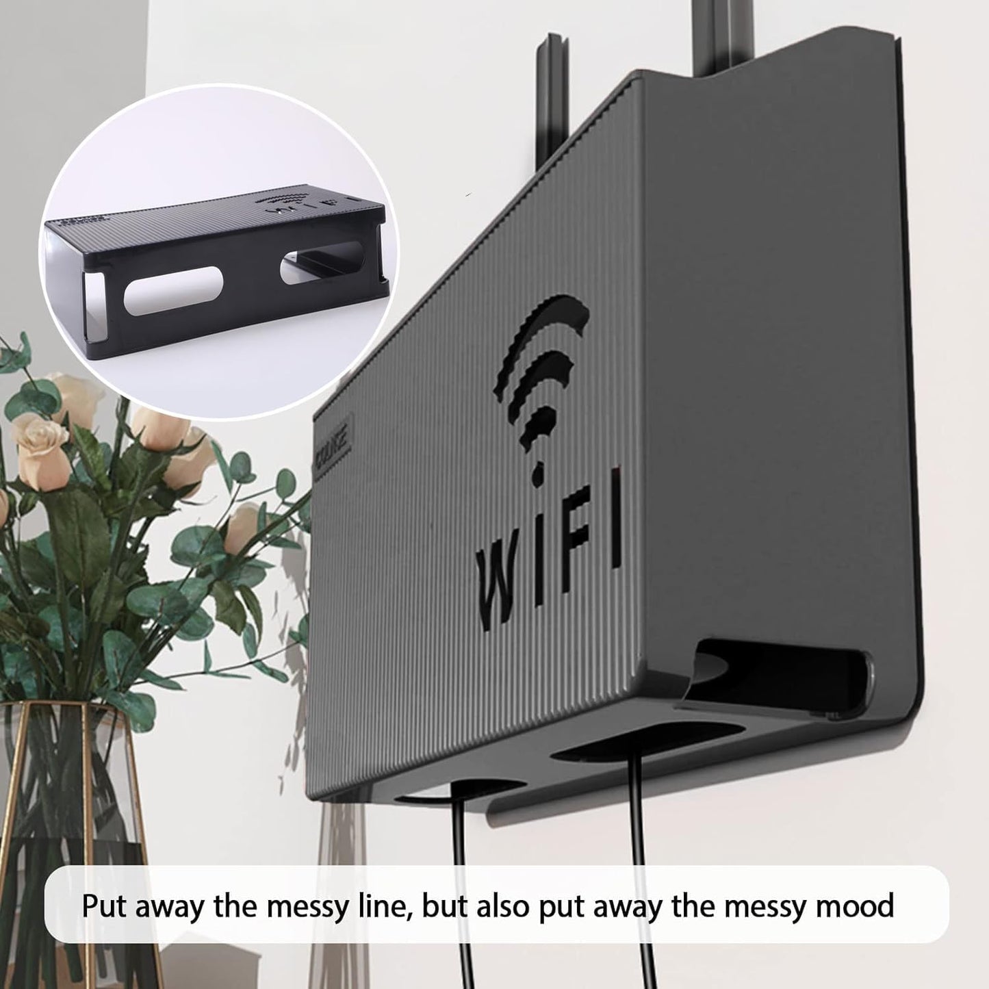 WiFi Router Storage Box – Wall Mounted Cable Organizer Cover