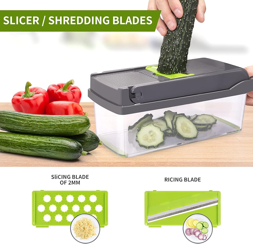 16-in-1 Multifunctional Vegetable Cutter | Chopper, Slicer, Grater & Dicing Tool