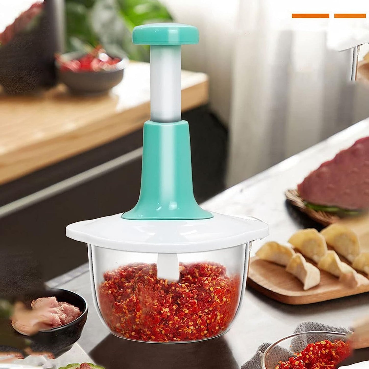 1.5L Hand Manual Food Chopper – Easy & Quick Vegetable Cutter