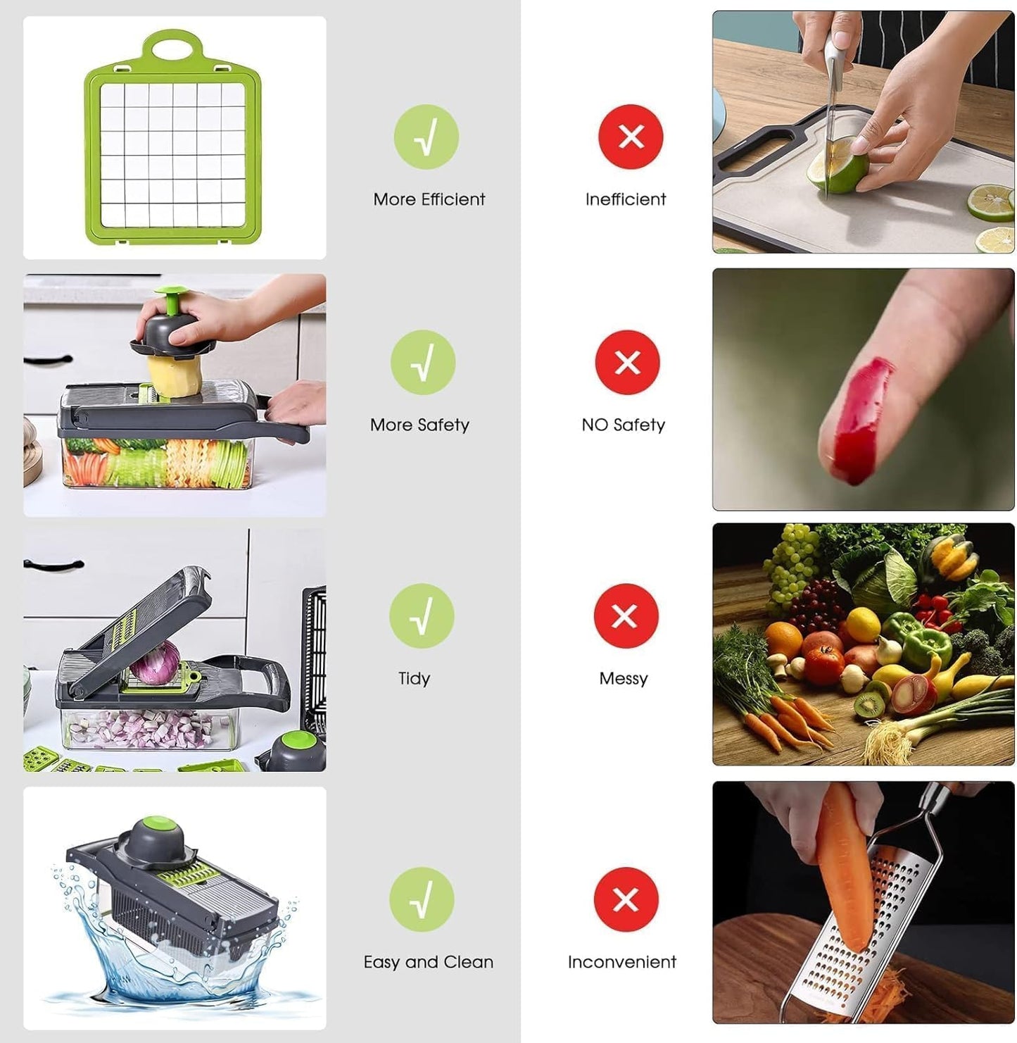16-in-1 Multifunctional Vegetable Cutter | Chopper, Slicer, Grater & Dicing Tool