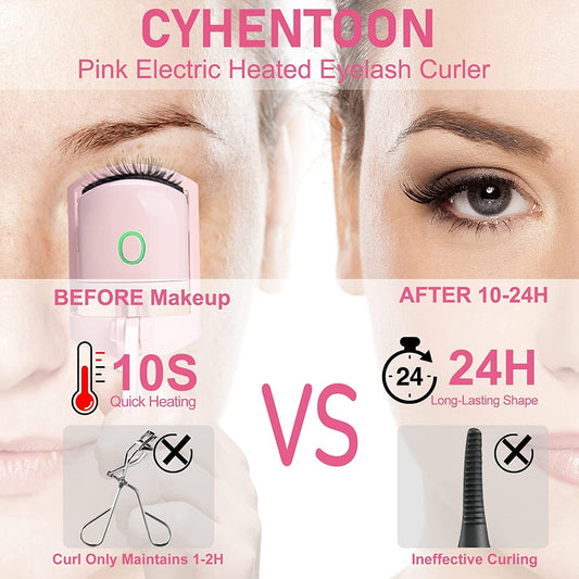 USB Rechargeable Eyelash Curler – Portable Heated Lash Curler