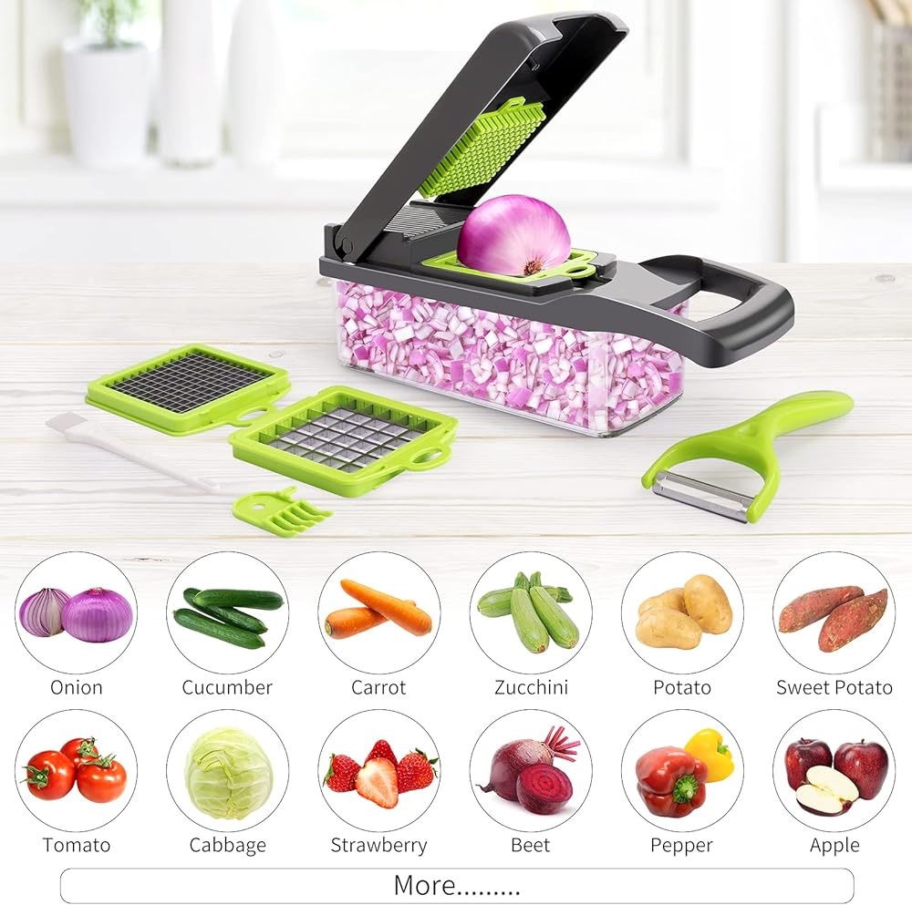 16-in-1 Multifunctional Vegetable Cutter | Chopper, Slicer, Grater & Dicing Tool