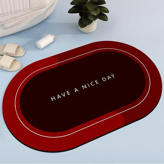 2PC Anti‑Slip Bathroom Mat – Fast‑Drying, Water‑Absorbent Floor Mat (Large 2.25 x 1.5 ft)