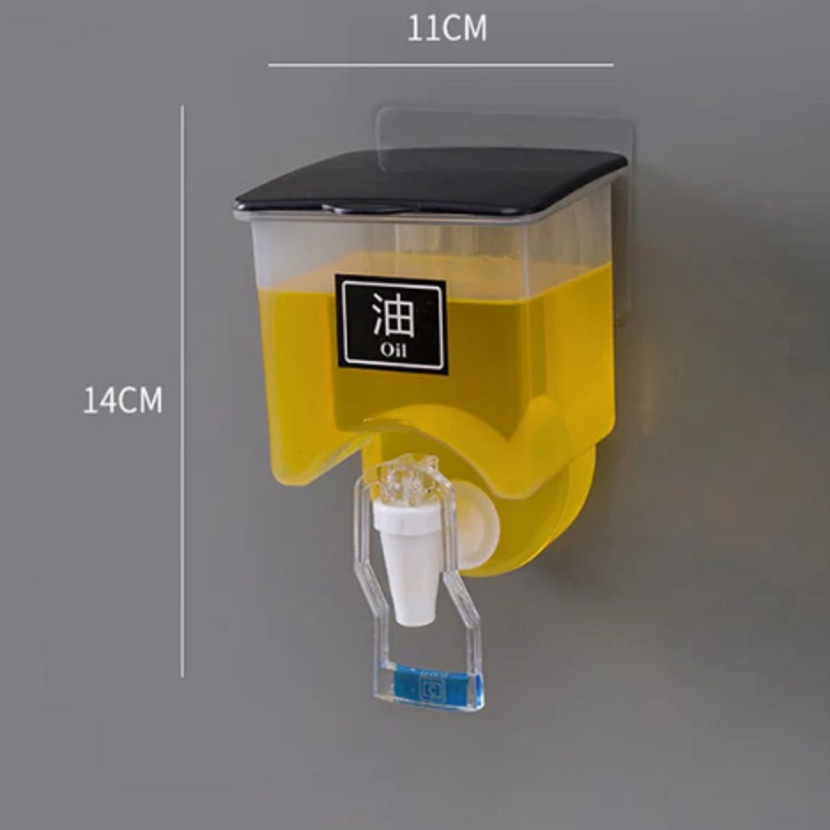 Wall-Mounted Oil Dispenser – Leak-Proof Liquid Seasoning Bottle for Kitchen