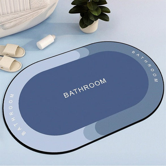 2PC Anti‑Slip Bathroom Mat – Fast‑Drying, Water‑Absorbent Floor Mat (Large 2.25 x 1.5 ft)