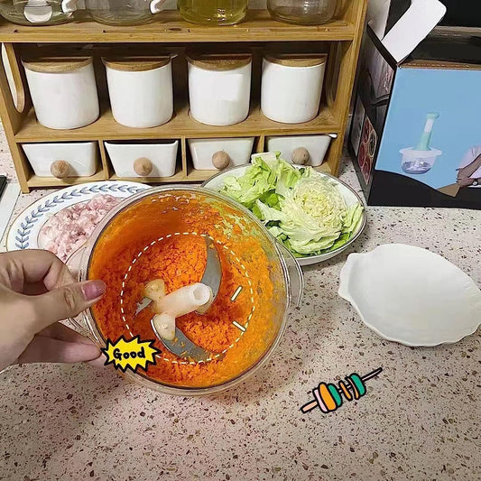 1.5L Hand Manual Food Chopper – Easy & Quick Vegetable Cutter