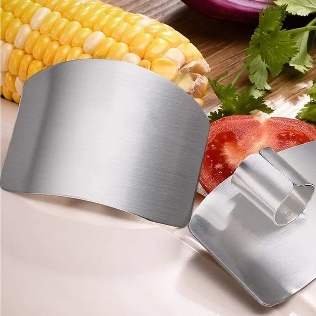 Stainless Steel Finger Guard – Portable Safe Vegetable Cutting Tool