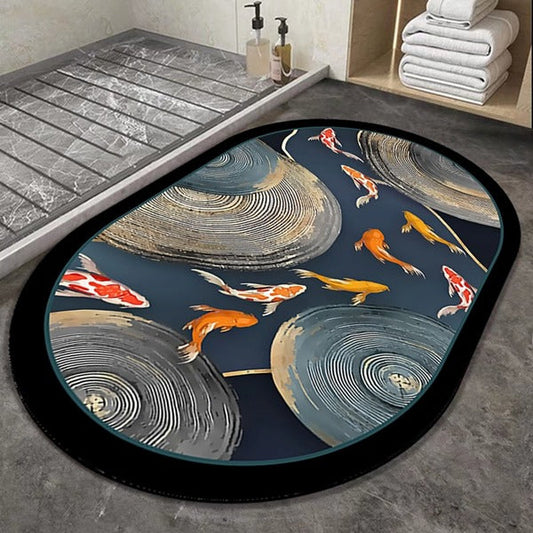 2PC Anti‑Slip Bathroom Mat – Fast‑Drying, Water‑Absorbent Floor Mat (Large 2.25 x 1.5 ft)