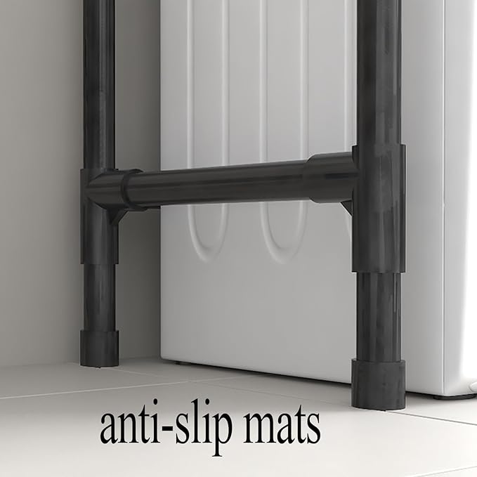 2-Tier Plastic & Carbon Steel Toilet Storage Rack – Bathroom Organizer