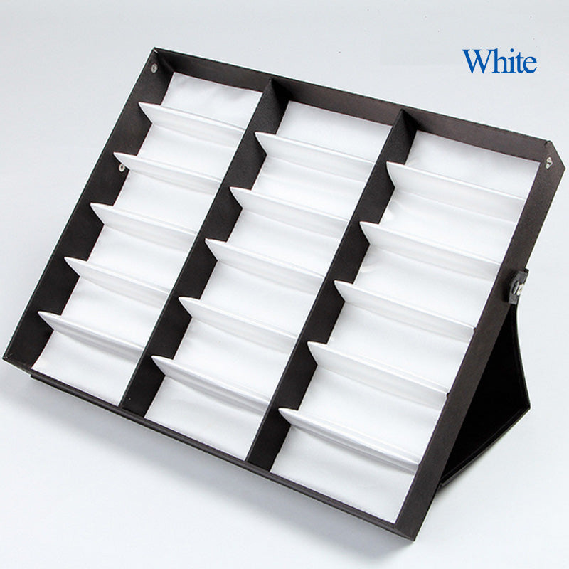 18 Grids Sunglasses Storage Display Box Holder | Foldable Glasses Organizer