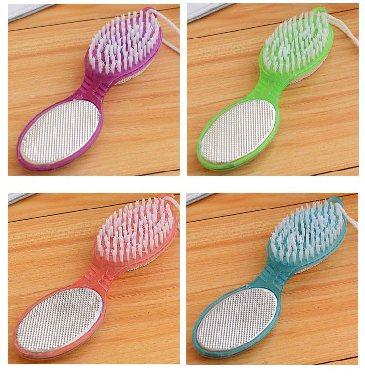4 in 1 Pedicure Brush – Foot Scrubber, Pumice, Nail Cleaner & Callus File