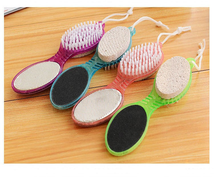 4 in 1 Pedicure Brush – Foot Scrubber, Pumice, Nail Cleaner & Callus File