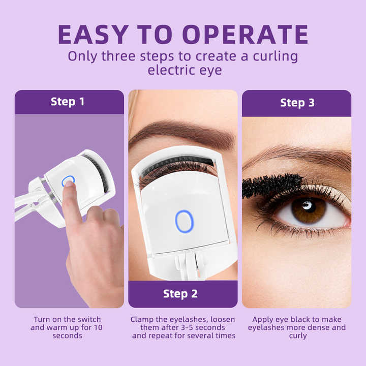 USB Rechargeable Eyelash Curler – Portable Heated Lash Curler