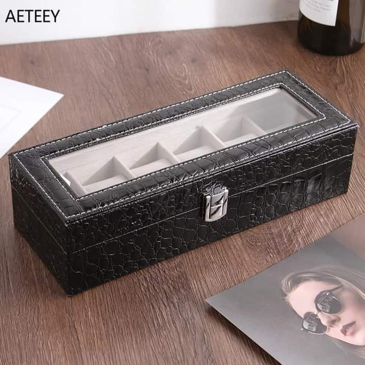 6‑Slot Watch Box | Premium PU Leather Watch Storage Case