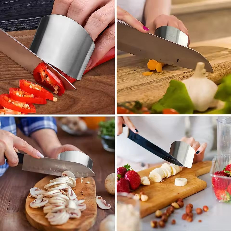 Stainless Steel Finger Guard – Portable Safe Vegetable Cutting Tool