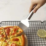 Stainless Steel Pizza and Cake Lifter with Side Cutter – Kitchen Baking Tool