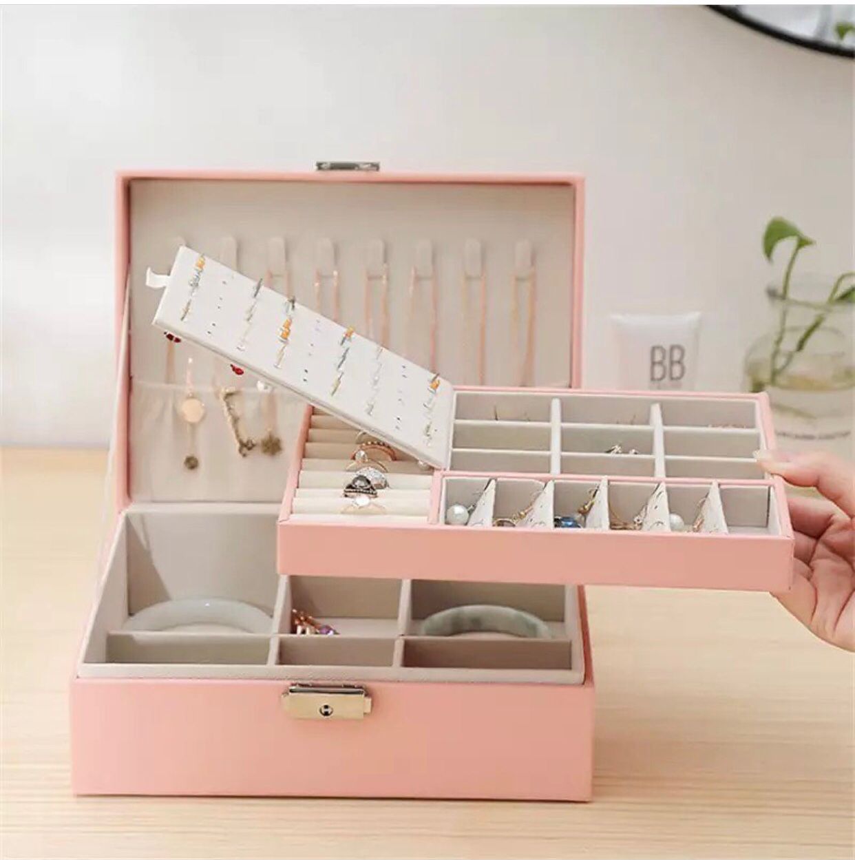 Two‑Layer Jewelry Box | Premium Jewelry Storage Organizer for Women