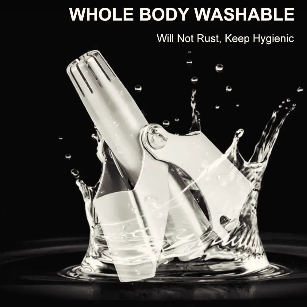 Stainless Steel Manual Nose Hair Trimmer | Safe & Painless Nose Hair Cutter | Manual Rotary Grooming Tool for Men