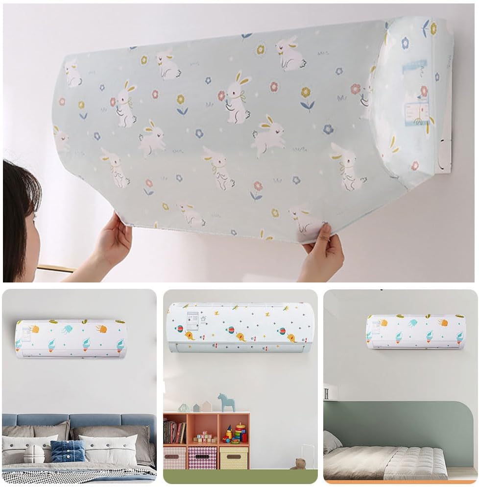 AC Dust Cover | Floral Printed Wall AC Protection Cover - PACK OF 3