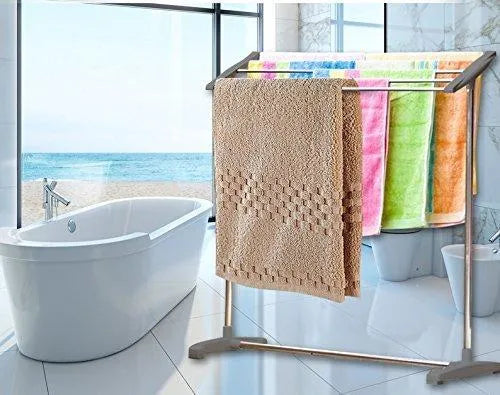 Stainless Steel Mobile Drying Rack | Indoor/Outdoor Floor‑Standing Towel Hanger