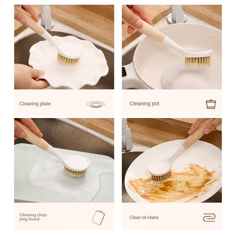 Wood Handle Dish Brush – Eco‑Friendly Kitchen Cleaning Scrubber