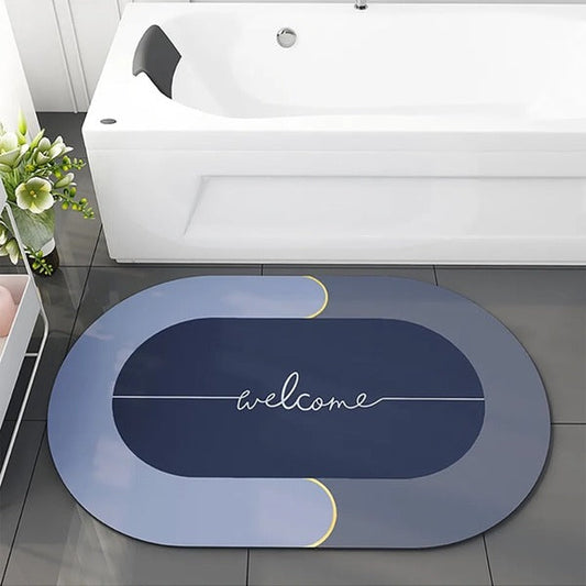 2PC Anti‑Slip Bathroom Mat – Fast‑Drying, Water‑Absorbent Floor Mat (Large 2.25 x 1.5 ft)