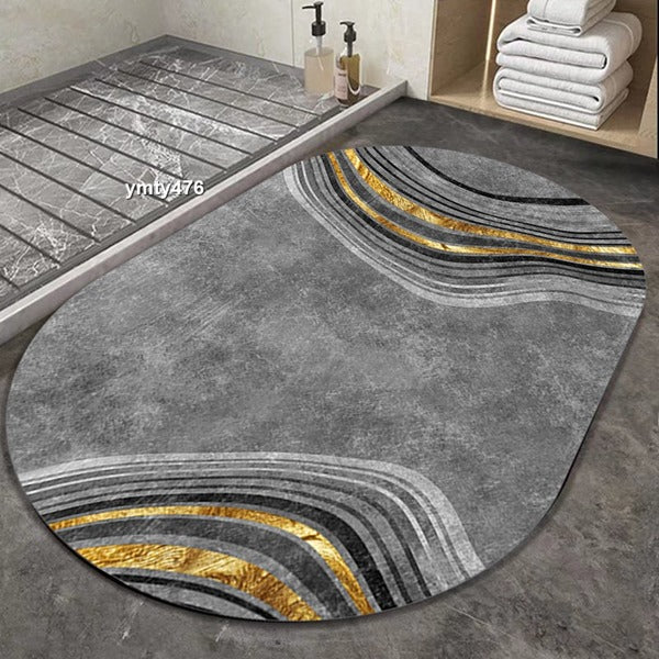 2PC Anti‑Slip Bathroom Mat – Fast‑Drying, Water‑Absorbent Floor Mat (Large 2.25 x 1.5 ft)