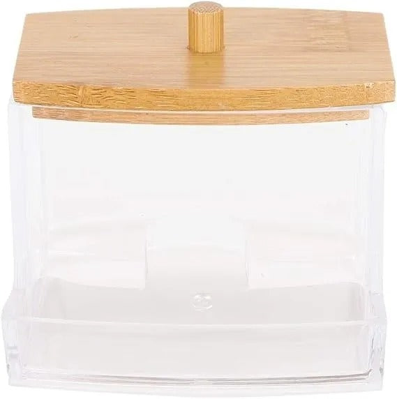 Toothpick & Cotton Swab Dispenser – Transparent Dustproof Storage Box