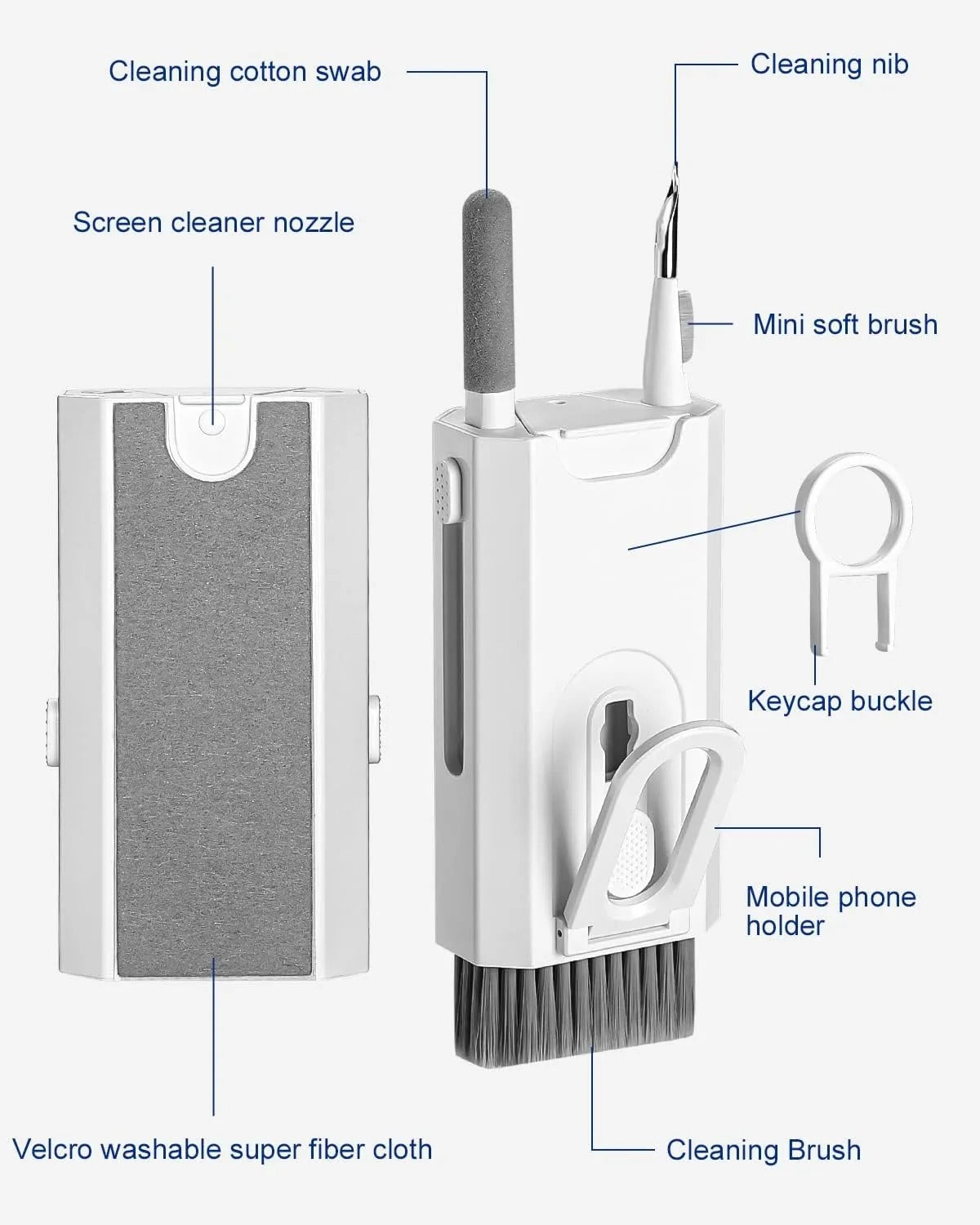 7-Piece Keyboard Cleaning Brush Set – Dust & Debris Cleaner