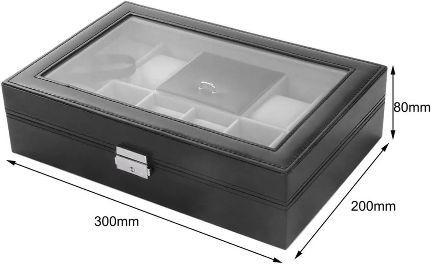 8-Slot PU Leather Watch Box – Elegant Watch Storage & Organizer