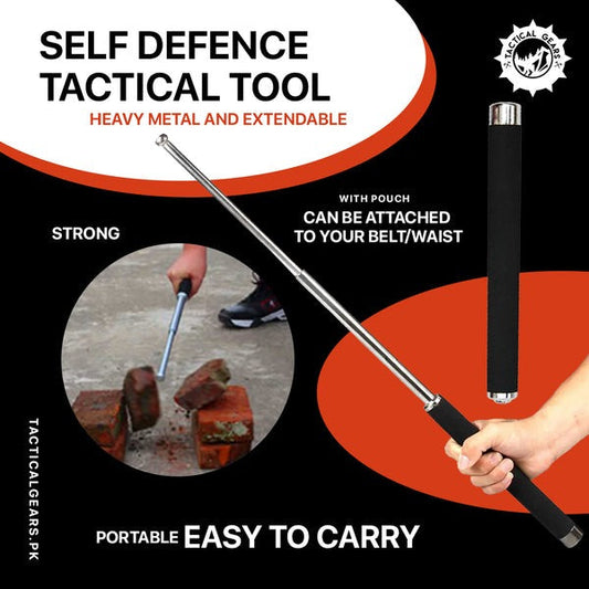 Telescopic Emergency Tool with Belt Pouch – Portable Outdoor Safety Stick