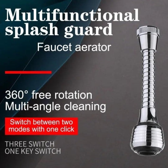 360° Flexible Faucet Nozzle – Dual Spray Kitchen & Bathroom Tap Extender