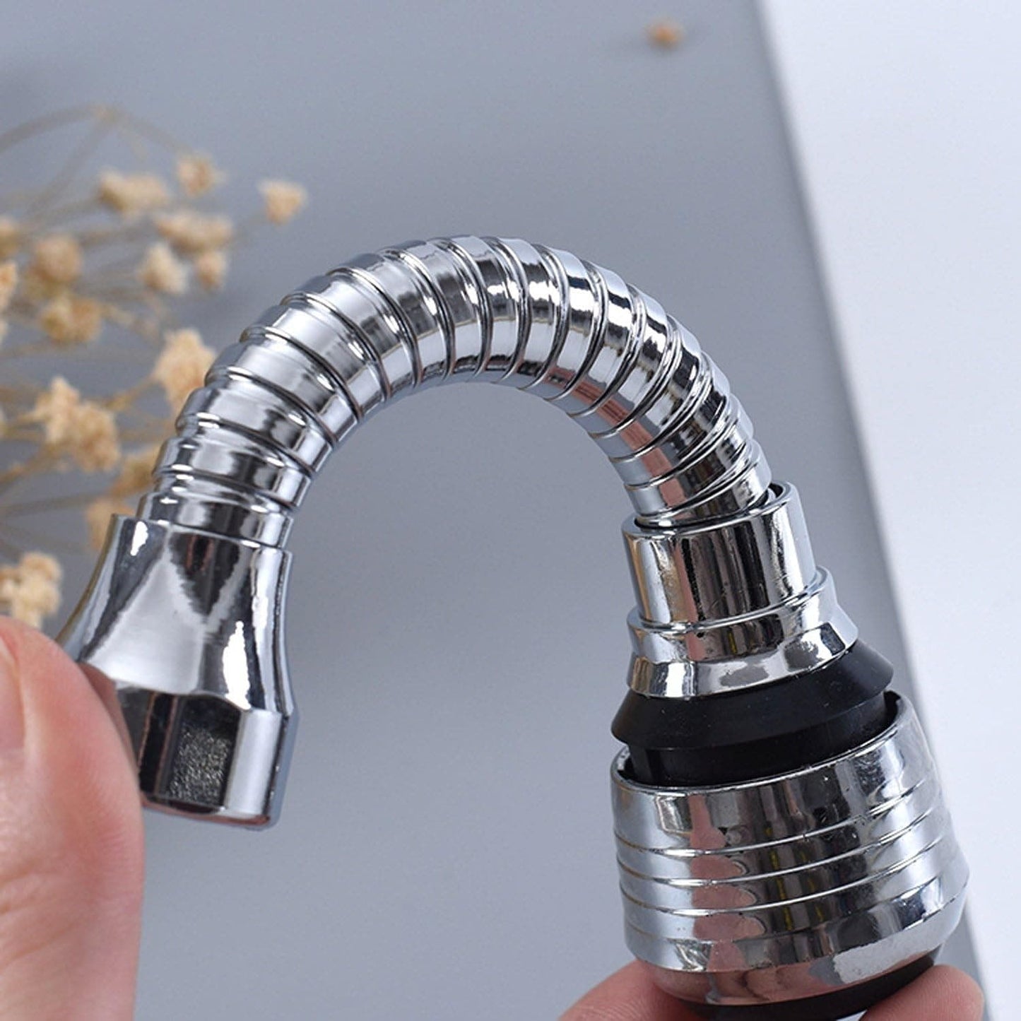 360° Flexible Faucet Nozzle – Dual Spray Kitchen & Bathroom Tap Extender