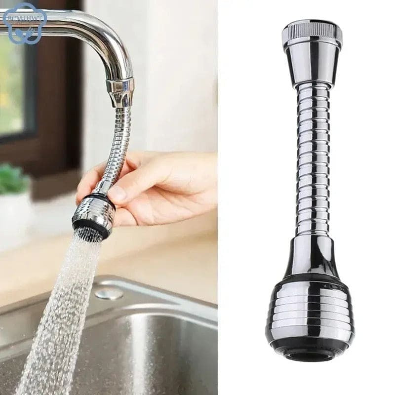 360° Flexible Faucet Nozzle – Dual Spray Kitchen & Bathroom Tap Extender