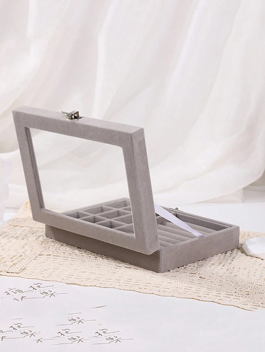 Velvet Ring and Earrings Organizer – Elegant Jewelry Storage Box