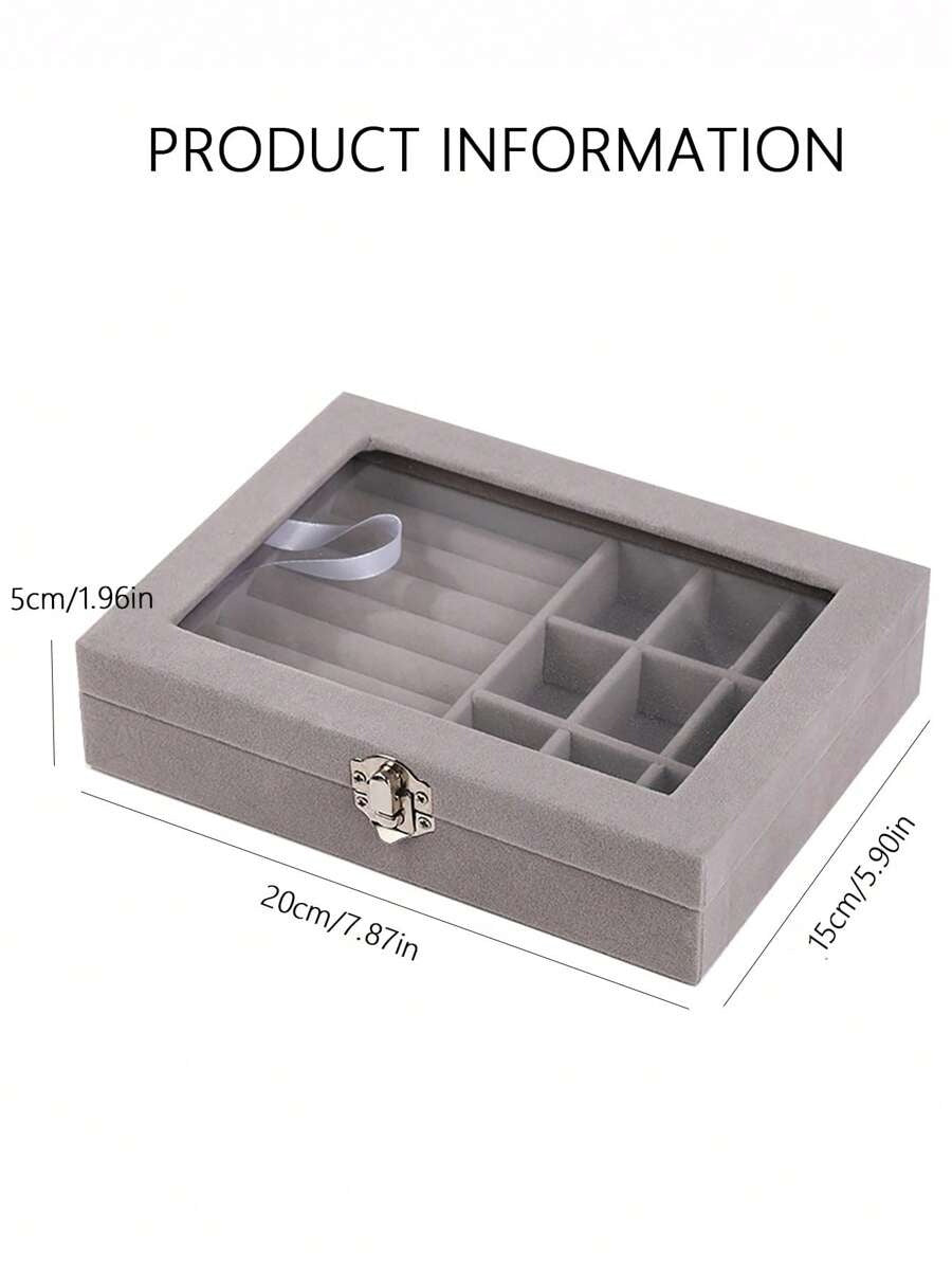 Velvet Ring and Earrings Organizer – Elegant Jewelry Storage Box