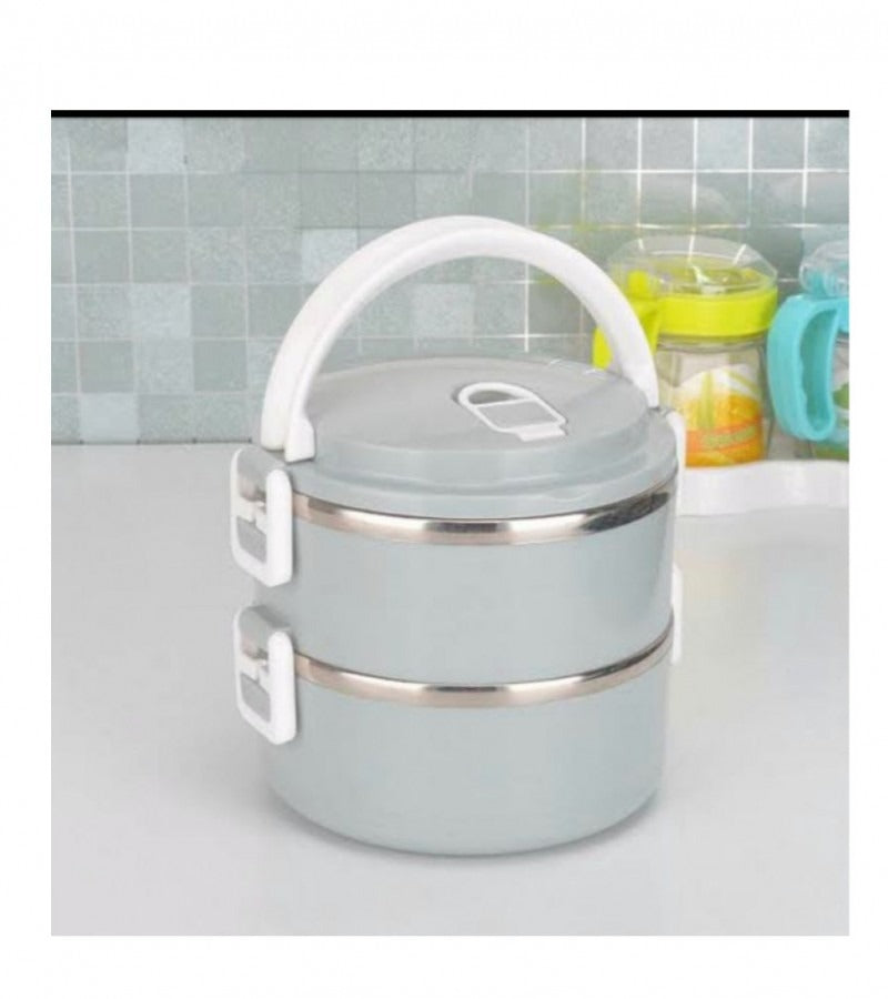 Stainless Steel Layered Lunch Box – Portable & Durable Food Storage