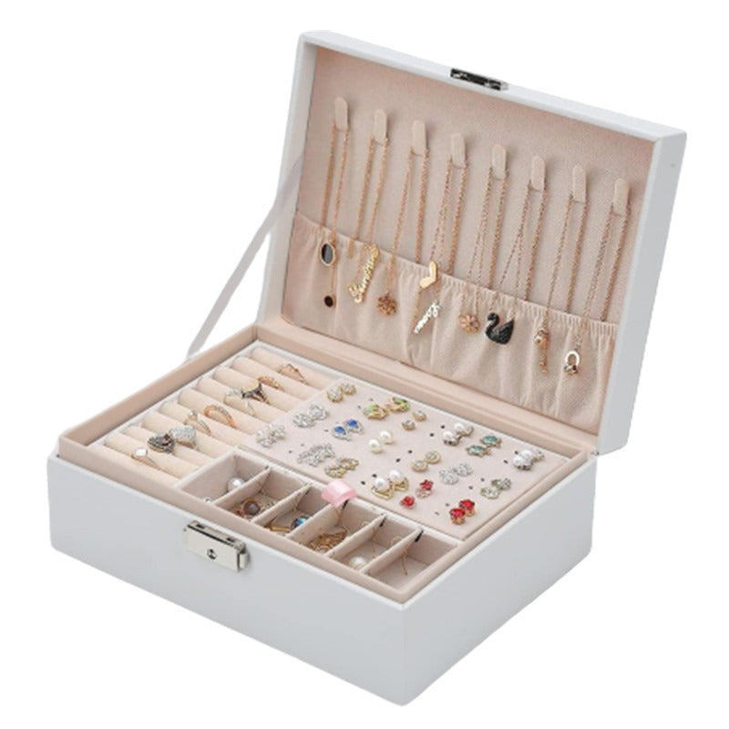 Two‑Layer Jewelry Box | Premium Jewelry Storage Organizer for Women