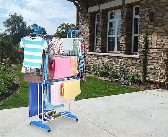 3-Layer Clothes Hanger – Adjustable Freestanding Garment Organizer