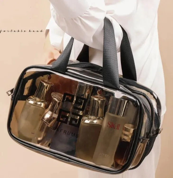 Women’s Transparent Waterproof Travel Wash Bag – Large Capacity Makeup & Toiletry Organizer