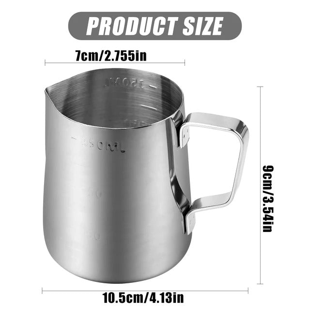 350ml Stainless Steel Milk Jug – Frothing Pitcher for Coffee, Latte Art & Serving