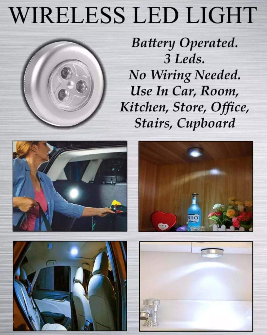 Tap Touch Wireless LED Light – Battery Operated & Portable